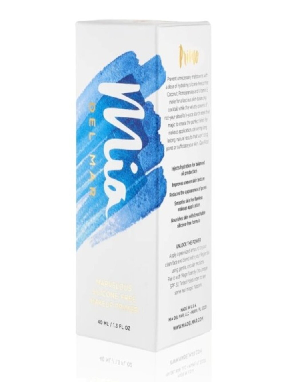 Mia del Mar Silicone Free Face Makeup Primer NIB